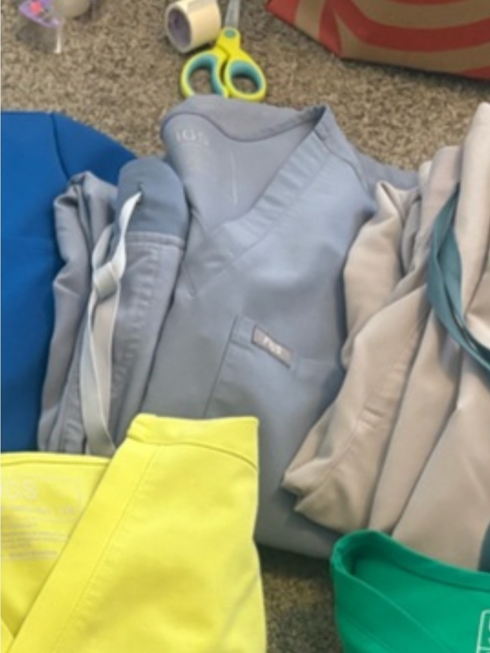 Figs Light Blue Women's Scrub Vest